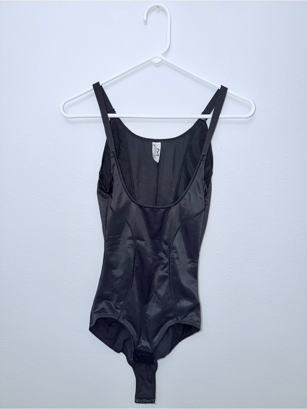 Maidenform Black Satin Bodysuit